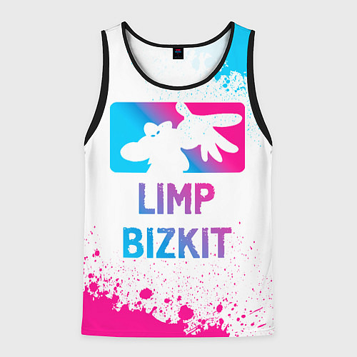 Мужская майка без рукавов Limp Bizkit Neon Gradient / 3D-Черный – фото 1