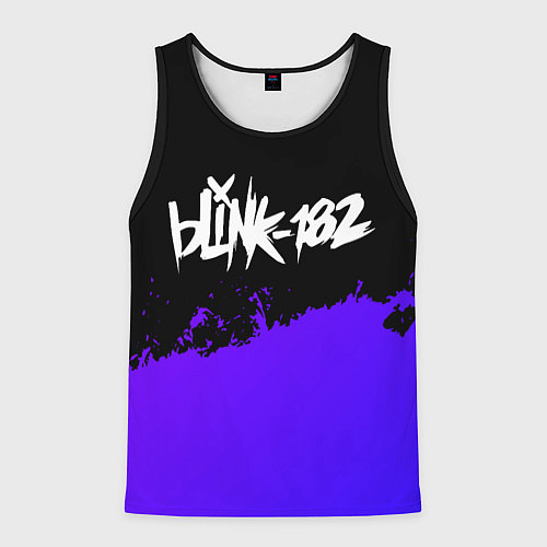 Мужская майка без рукавов Blink 182 Purple Grunge / 3D-Черный – фото 1