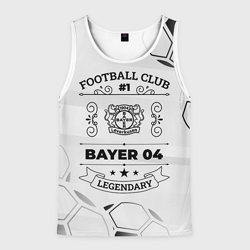 Мужская майка без рукавов Bayer 04 Football Club Number 1 Legendary / 3D-Белый – фото 1