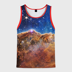 Майка-безрукавка мужская Туманность Киля фото НАСА, цвет: 3D-красный