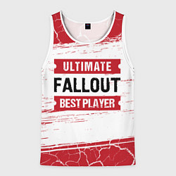 Майка-безрукавка мужская Fallout: красные таблички Best Player и Ultimate, цвет: 3D-белый