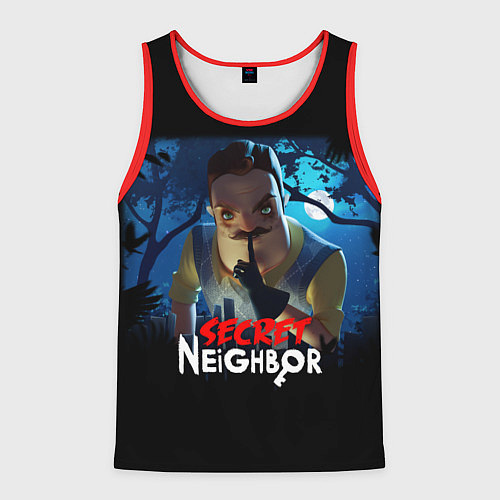 Мужская майка без рукавов Secret Neighbor / 3D-Красный – фото 1