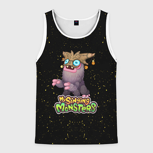 Мужская майка без рукавов My singing Monsters - Чародейчик / 3D-Белый – фото 1
