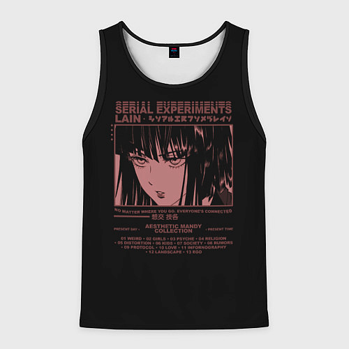 Мужская майка без рукавов Sadness girl / 3D-Черный – фото 1