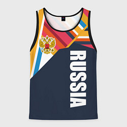 Мужская майка без рукавов RUSSIA - RETRO COLORS