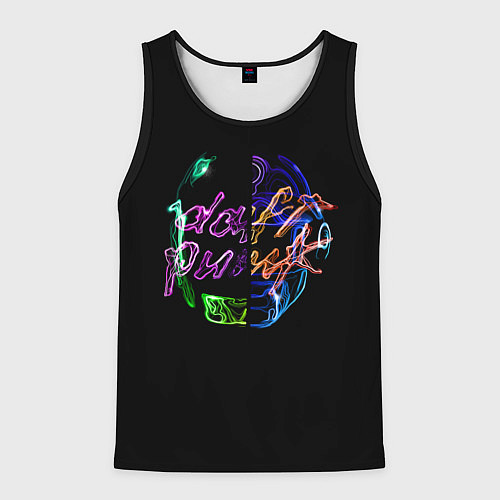 Мужская майка без рукавов Daft punk фанк / 3D-Черный – фото 1