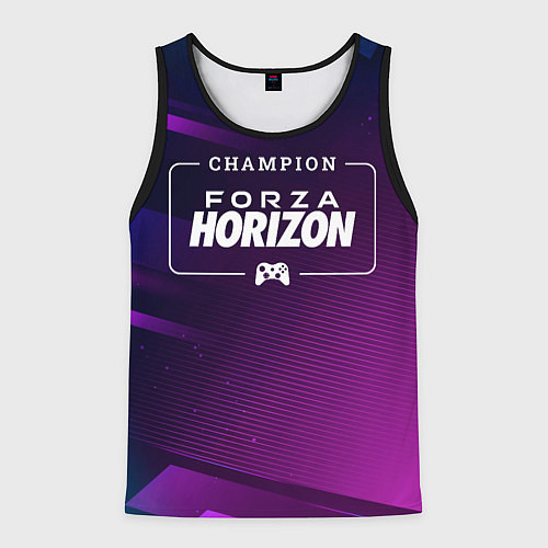 Мужская майка без рукавов Forza Horizon Gaming Champion: рамка с лого и джой / 3D-Черный – фото 1