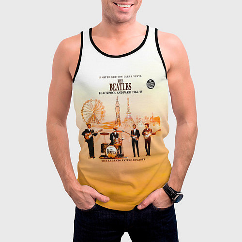 Мужская майка без рукавов The Beatles Blackpool And Paris 1964-65 / 3D-Черный – фото 3