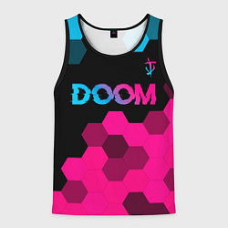 Майка-безрукавка мужская Doom Neon Gradient, цвет: 3D-черный