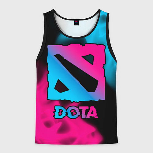 Мужская майка без рукавов Dota Neon Gradient / 3D-Черный – фото 1