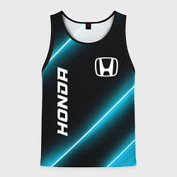 Майка-безрукавка мужская Honda неоновые лампы, цвет: 3D-черный