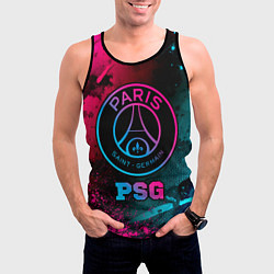 Майка-безрукавка мужская PSG - neon gradient, цвет: 3D-черный — фото 2