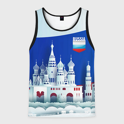 Мужская майка без рукавов Moscow: made in Russia / 3D-Черный – фото 1