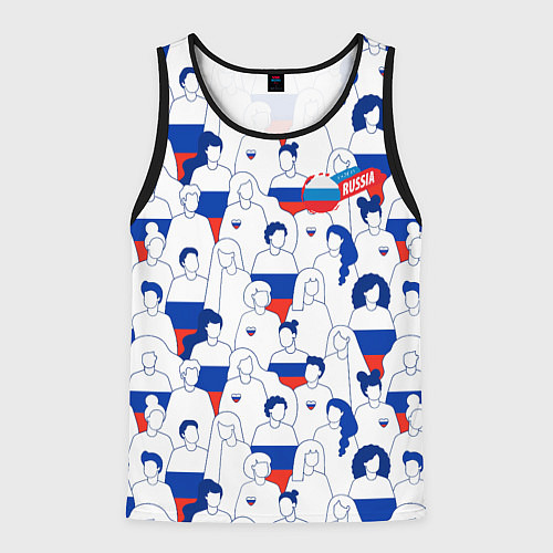 Мужская майка без рукавов Русский народ / 3D-Черный – фото 1