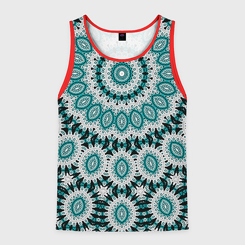 Мужская майка без рукавов Этнический узор Мандала / 3D-Красный – фото 1