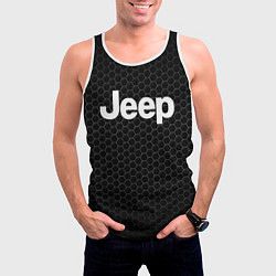 Майка-безрукавка мужская Jeep Соты, цвет: 3D-белый — фото 2