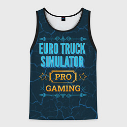 Майка-безрукавка мужская Игра Euro Truck Simulator: pro gaming, цвет: 3D-черный