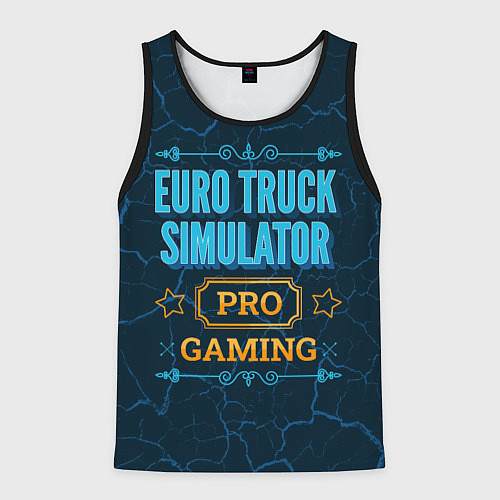 Мужская майка без рукавов Игра Euro Truck Simulator: pro gaming / 3D-Черный – фото 1