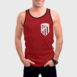 Майка-безрукавка мужская Atletico Madrid отпечатки, цвет: 3D-черный — фото 2