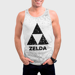 Майка-безрукавка мужская Zelda с потертостями на светлом фоне, цвет: 3D-белый — фото 2
