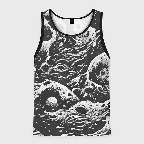 Мужская майка без рукавов Тёмный космический паттерн / 3D-Черный – фото 1
