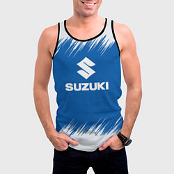 Майка-безрукавка мужская Suzuki - sport, цвет: 3D-черный — фото 2