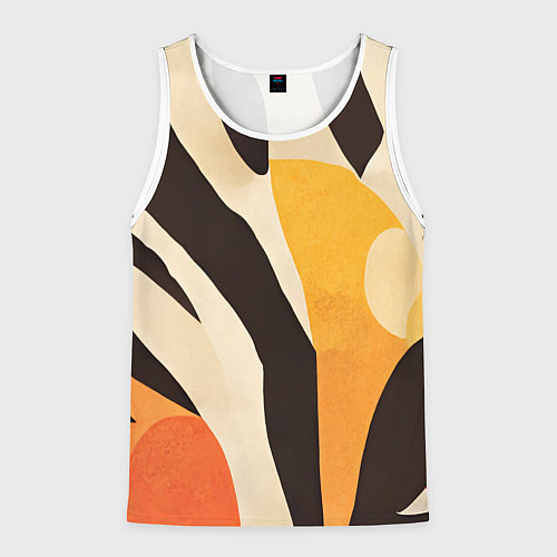 Мужская майка без рукавов Сафари узоры / 3D-Белый – фото 1