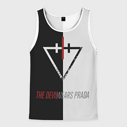 Майка-безрукавка мужская The Devil wears prada - Логотип, цвет: 3D-белый