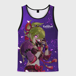 Майка-безрукавка мужская Куки Синобу - Геншин, цвет: 3D-черный