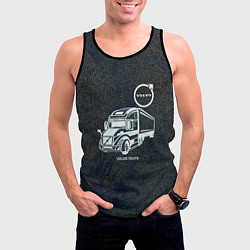 Майка-безрукавка мужская Вольво грузовик, цвет: 3D-черный — фото 2