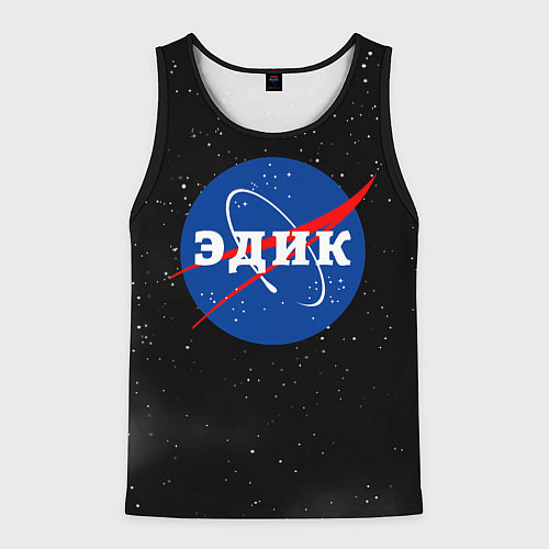Мужская майка без рукавов Эдик Наса космос / 3D-Черный – фото 1