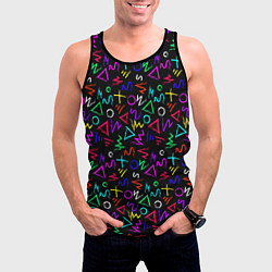 Майка-безрукавка мужская League Of Legends: Arcane neon logo, цвет: 3D-черный — фото 2