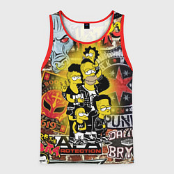 Мужская майка без рукавов Simpsons & Punks not dead! Motto!