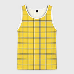 Мужская майка без рукавов Классическая желтая клетка