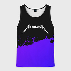 Майка-безрукавка мужская Metallica purple grunge, цвет: 3D-черный