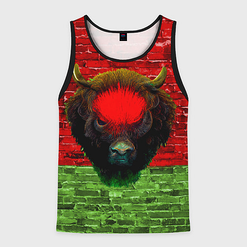 Мужская майка без рукавов Зубр / 3D-Черный – фото 1