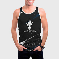 Майка-безрукавка мужская Boris Brejcha в маске краска, цвет: 3D-белый — фото 2