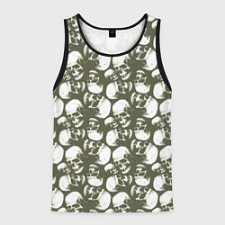 Майка-безрукавка мужская Череп гранж, цвет: 3D-черный