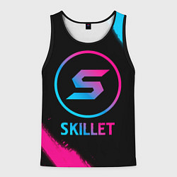 Майка-безрукавка мужская Skillet - neon gradient, цвет: 3D-черный