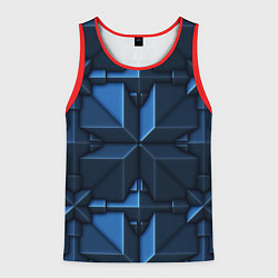 Мужская майка без рукавов Синяя объёмная броня киборга