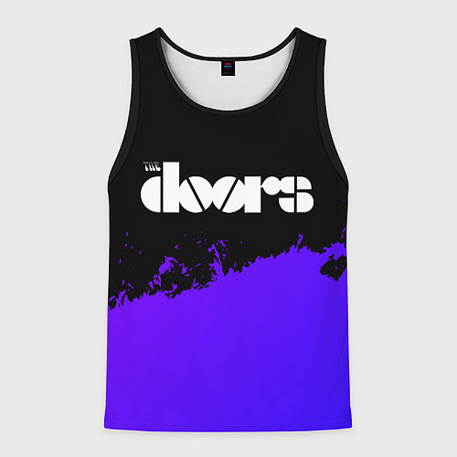 Мужская майка без рукавов The Doors purple grunge / 3D-Черный – фото 1