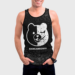 Майка-безрукавка мужская Danganronpa с потертостями на темном фоне, цвет: 3D-черный — фото 2