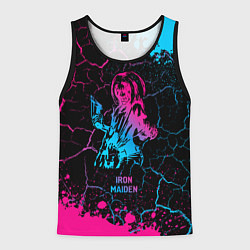 Мужская майка без рукавов Iron Maiden - neon gradient