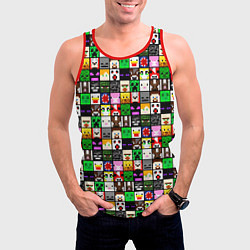 Майка-безрукавка мужская Minecraft characters, цвет: 3D-красный — фото 2