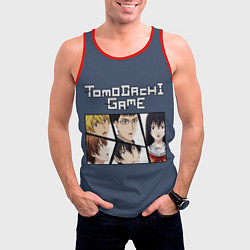 Майка-безрукавка мужская Tomodachi Game - игра друзей, цвет: 3D-красный — фото 2