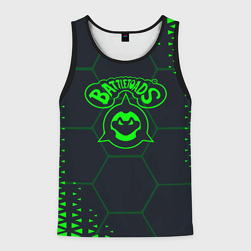 Мужская майка без рукавов Battletoads Абстракция соты / 3D-Черный – фото 1