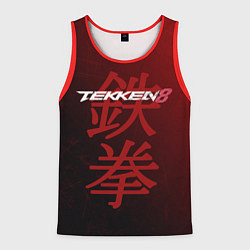 Майка-безрукавка мужская Tekken 8 - logo, цвет: 3D-красный
