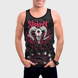 Майка-безрукавка мужская Slipknot - goat skull, цвет: 3D-черный — фото 2