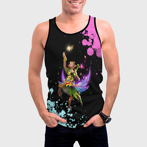 Мужская майка без рукавов Красивая Энча / 3D-Черный – фото 3