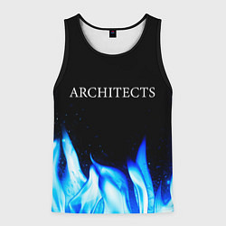 Майка-безрукавка мужская Architects blue fire, цвет: 3D-черный